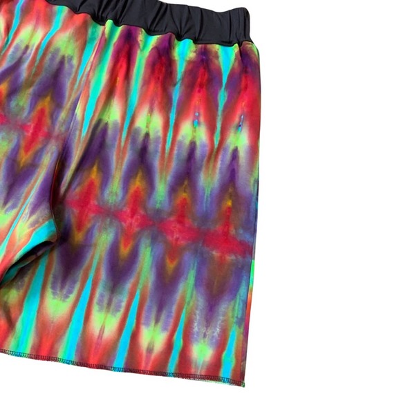 1 of 1 Custom Tie Dye Shorts, fits 32”-38” elastic waistband, reworked shorts - Picture 6 of 6